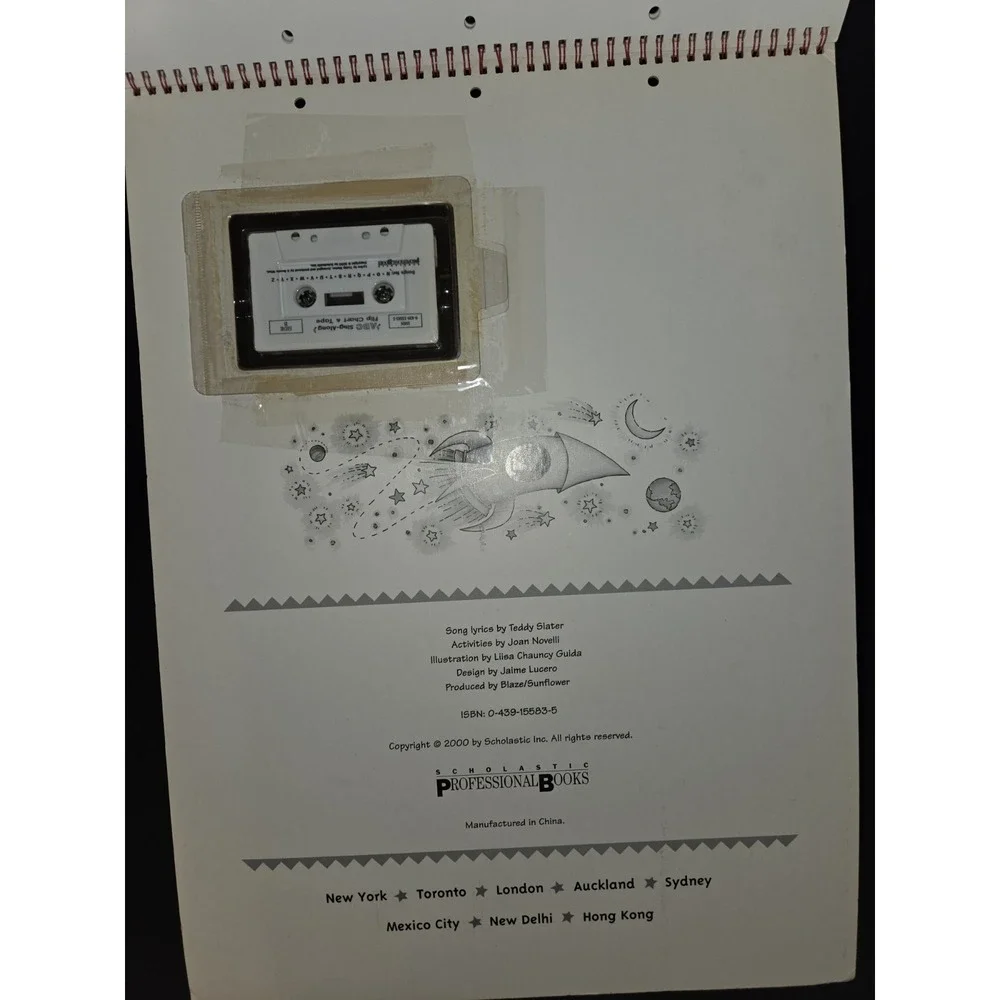Vintage Scholastic ABC‎ Sing-Along Flip Chart And Tape Lessons & Activities 2000